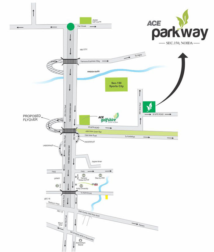 Ace Parkway location map
